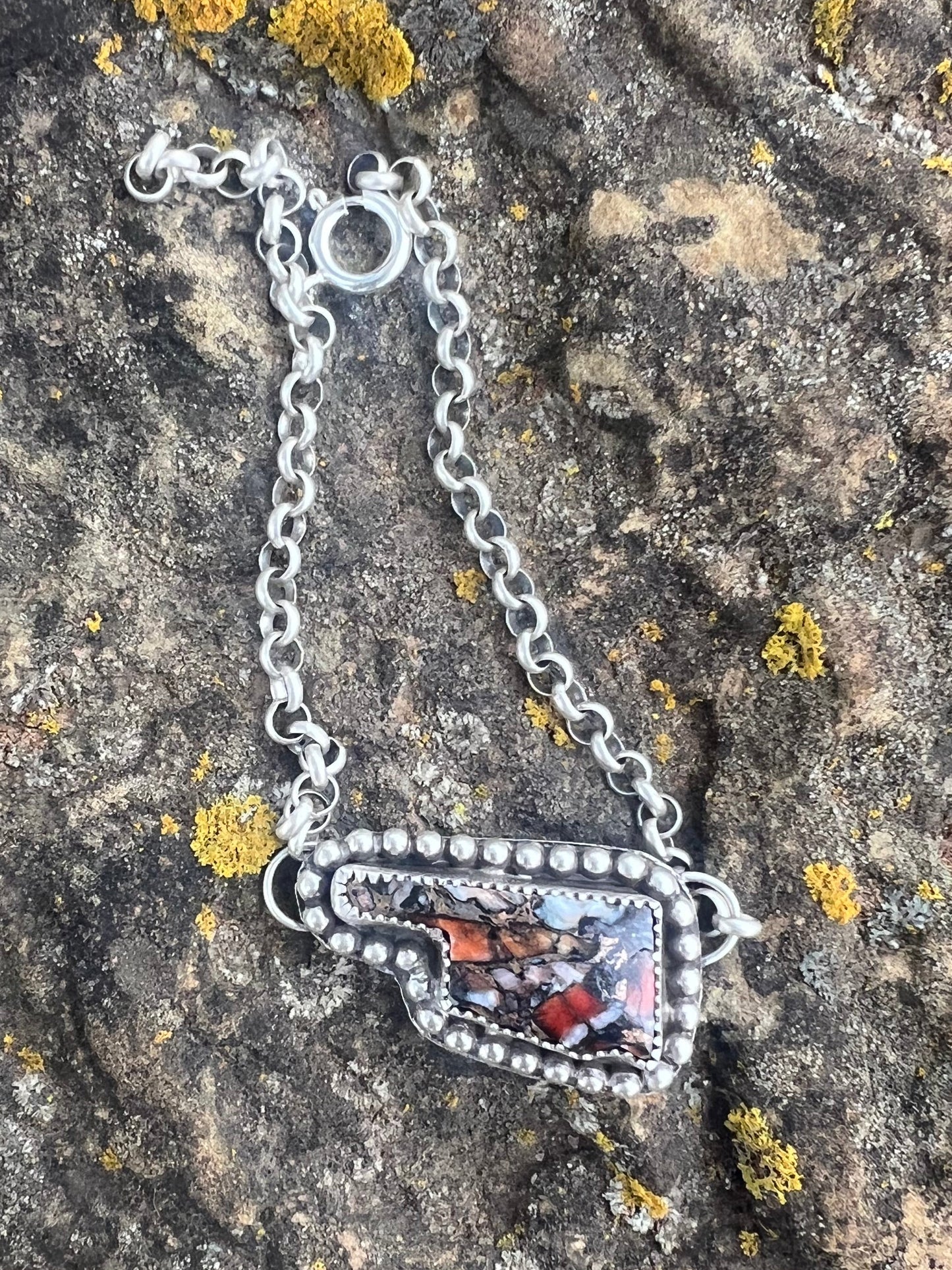 Oklahoma Spiny oyster chain bracelet
