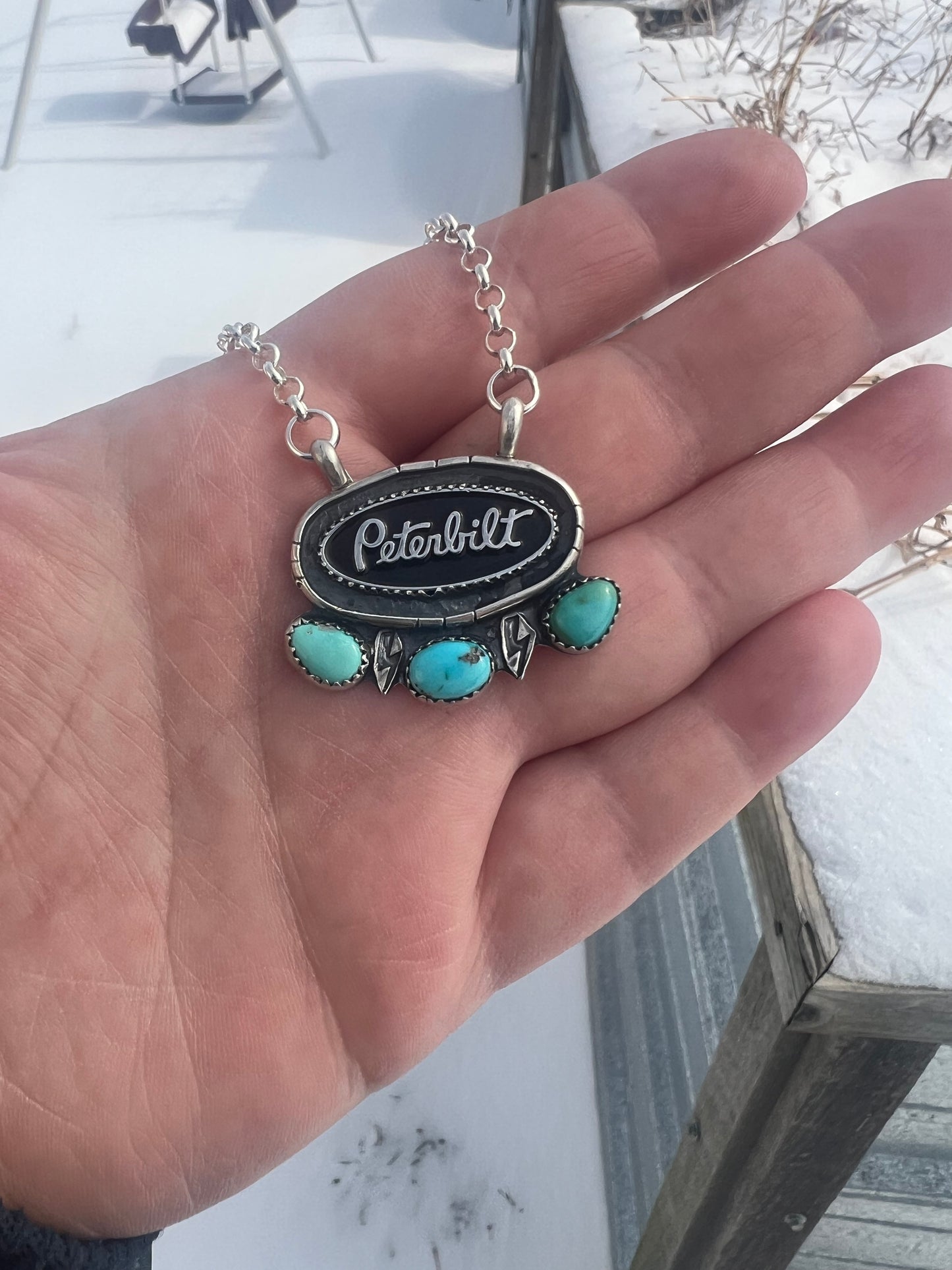 Pete turquoise necklace-Sterling Silver| 16' chain