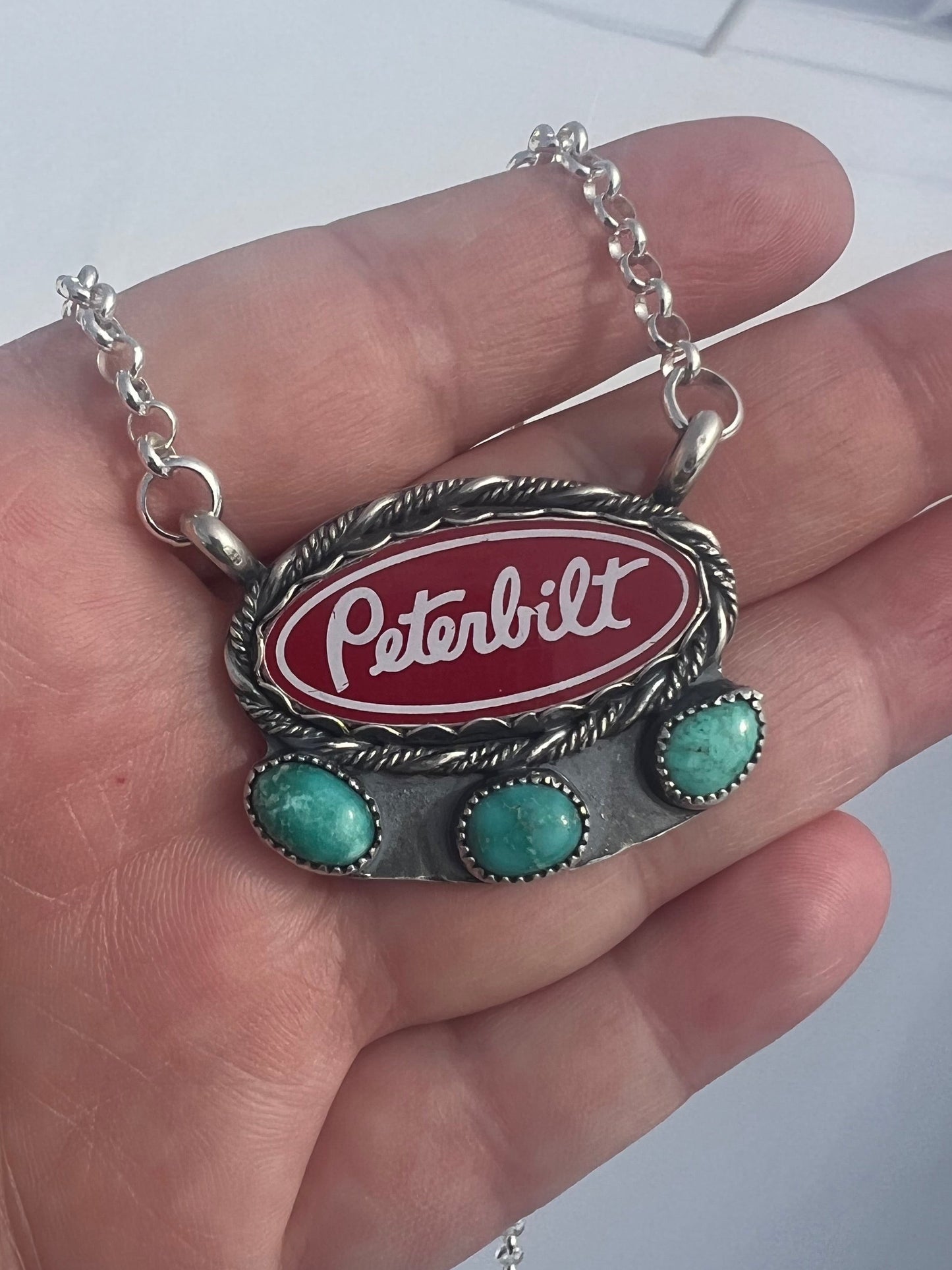 Pete turquoise necklace-Sterling Silver| 18' chain