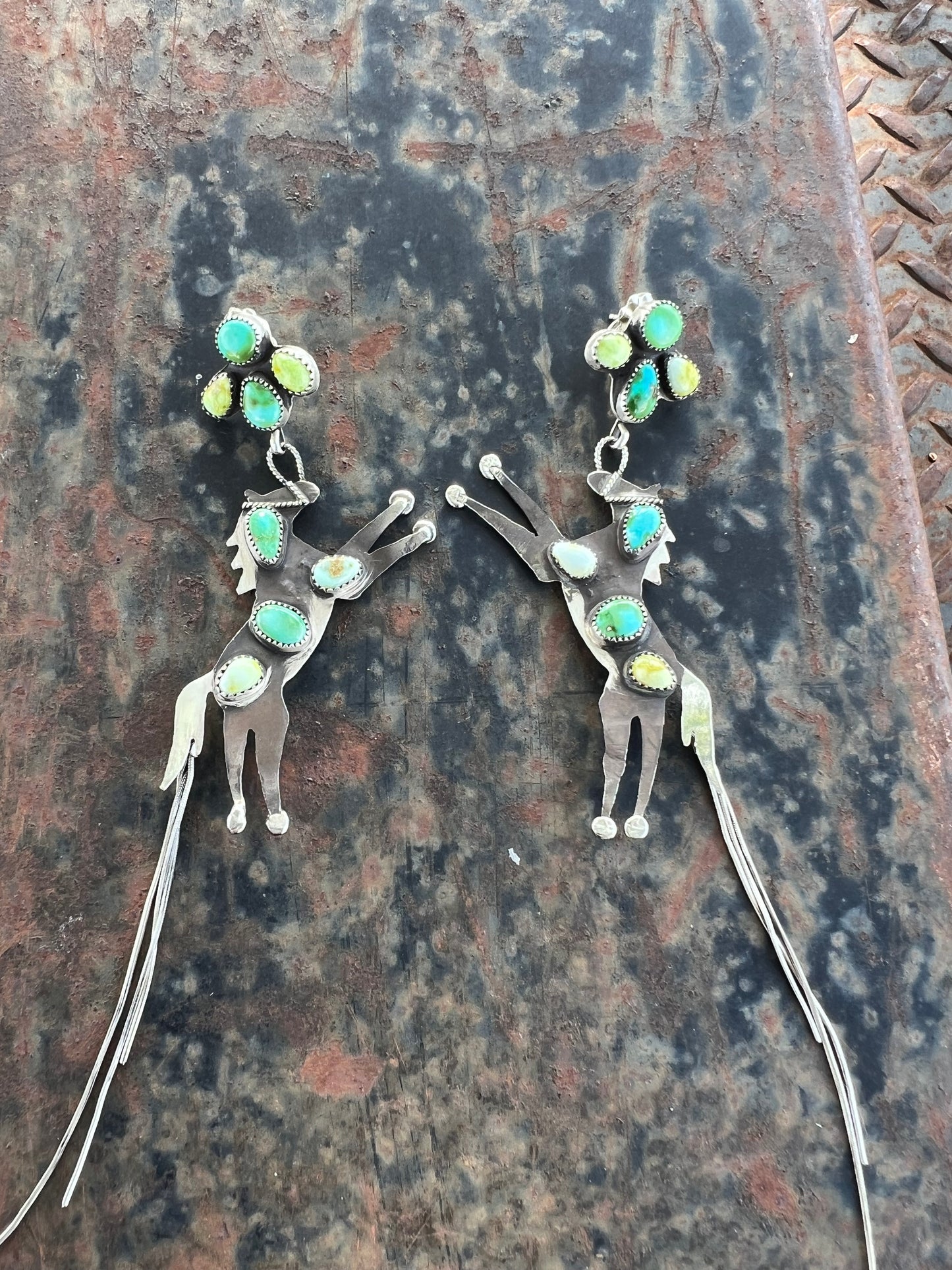 show stopper Horse Shoulder Duster Earrings