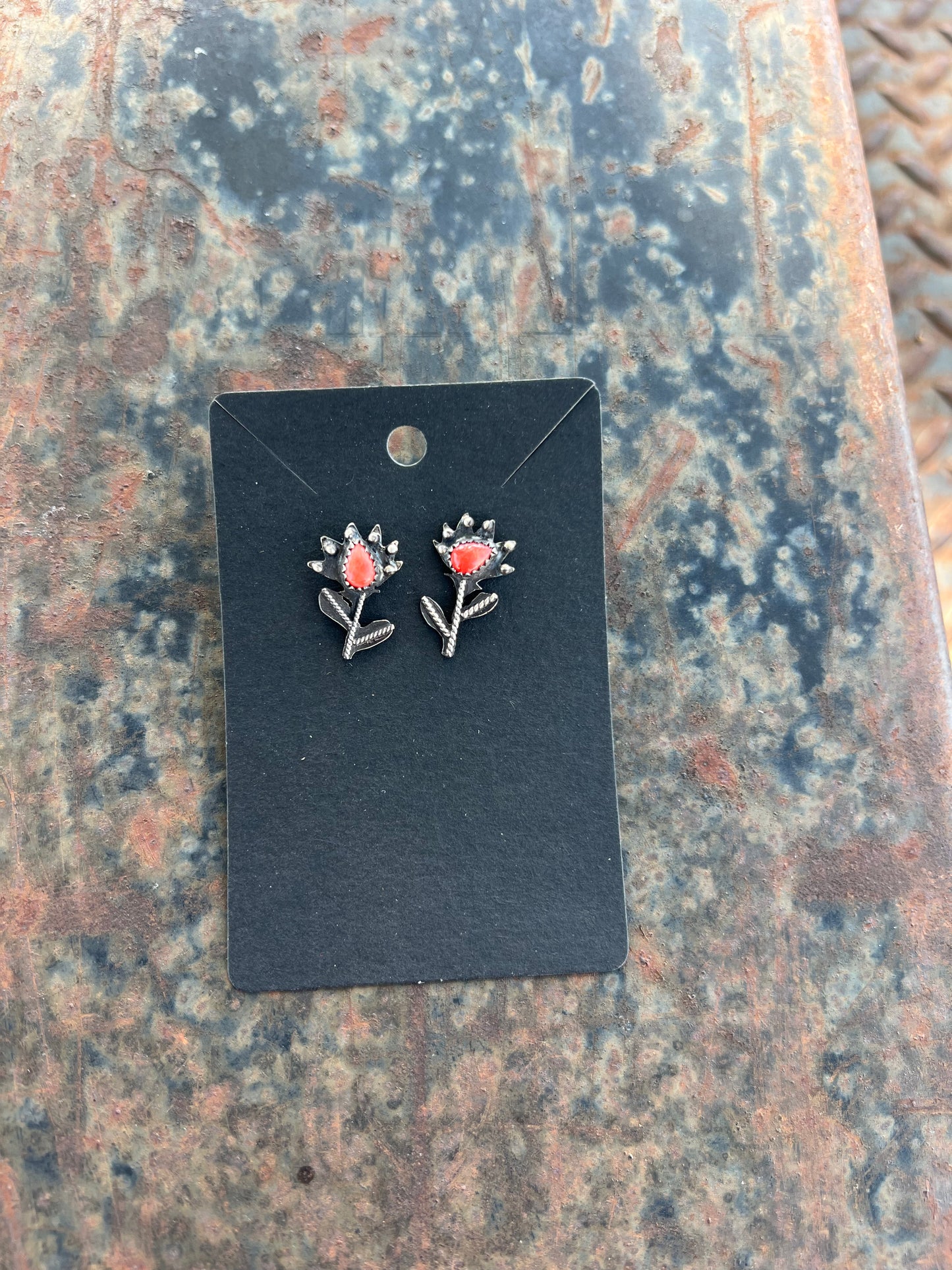Indian Paintbrush Stud Earrings