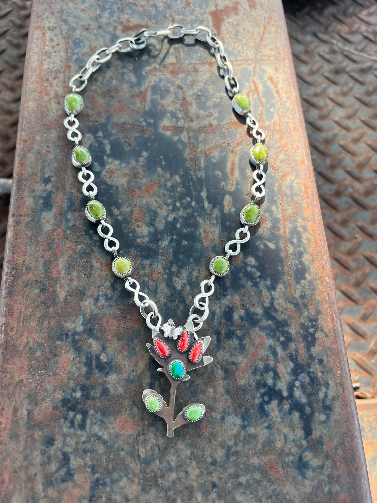 Indian Paintbrush Statement Necklace