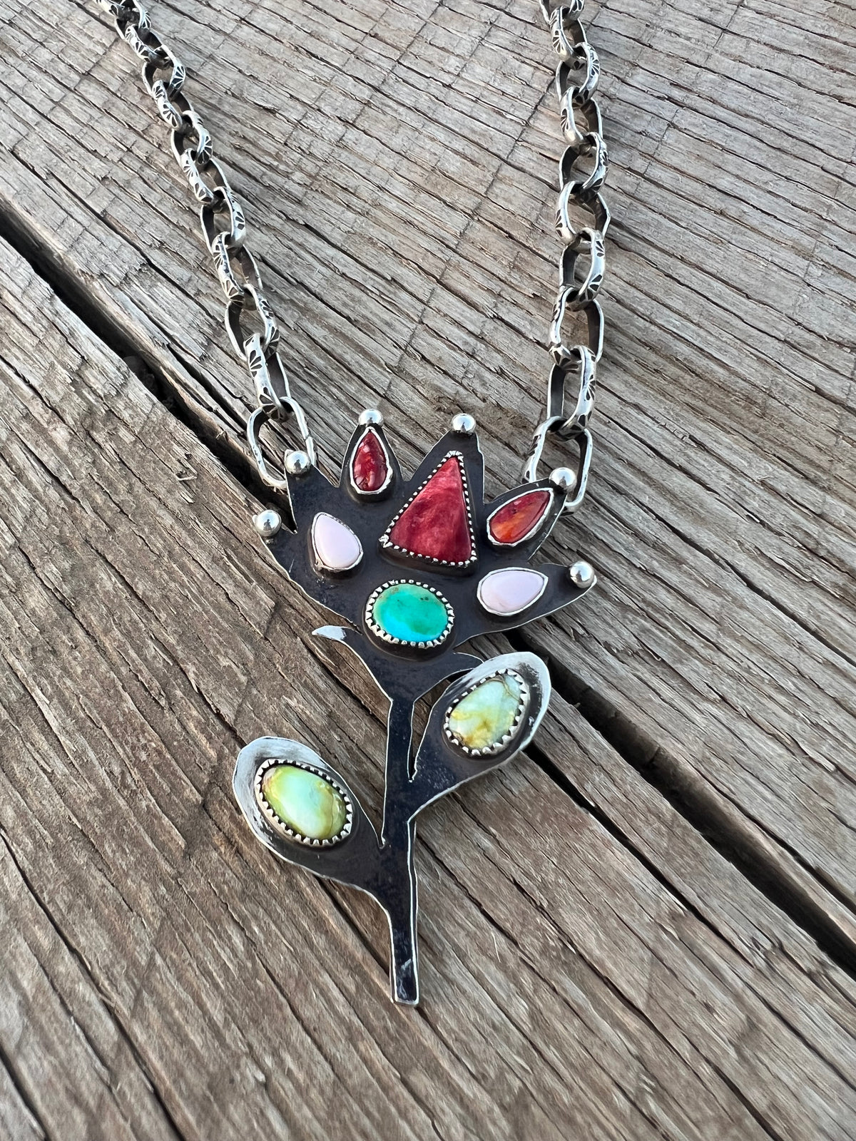 Indian Paintbrush Necklace