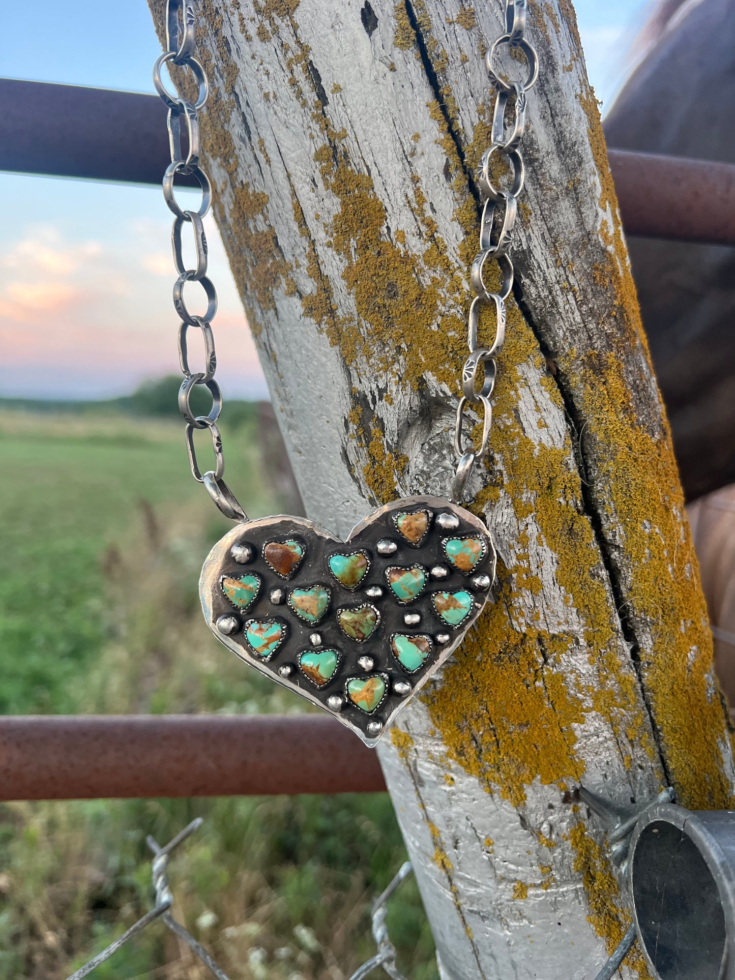 Kingman heart necklace