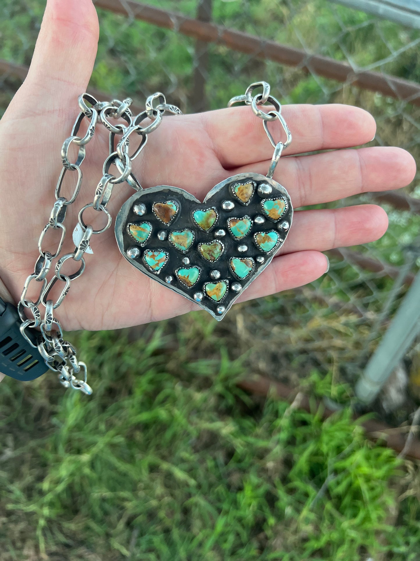 Kingman heart necklace