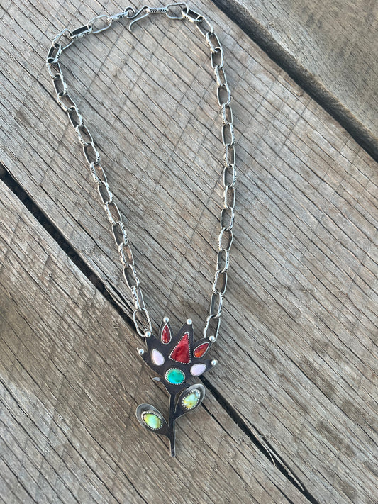 Indian Paintbrush Necklace