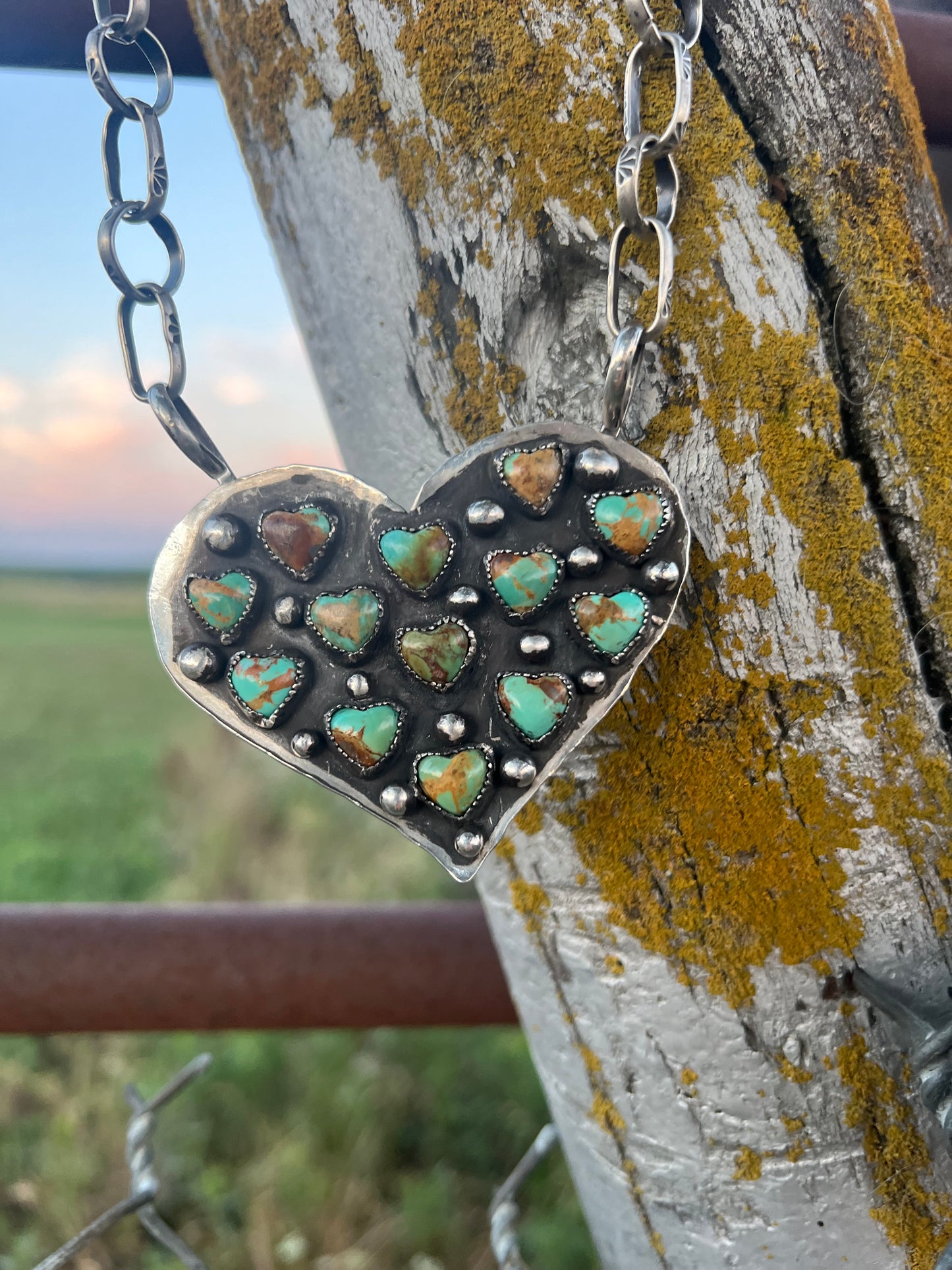 Kingman heart necklace