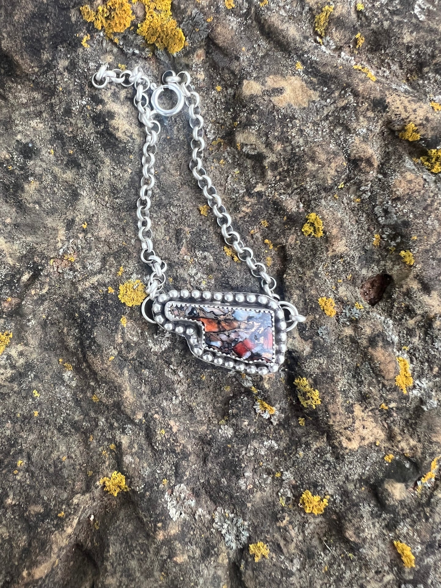 Oklahoma Spiny oyster chain bracelet