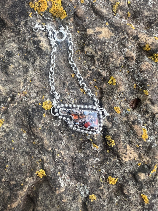 Oklahoma Spiny oyster chain bracelet