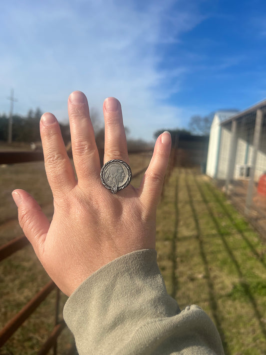buffalo nickel ring