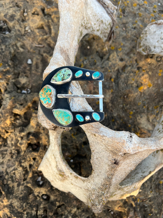 Mixed mine belt buckle