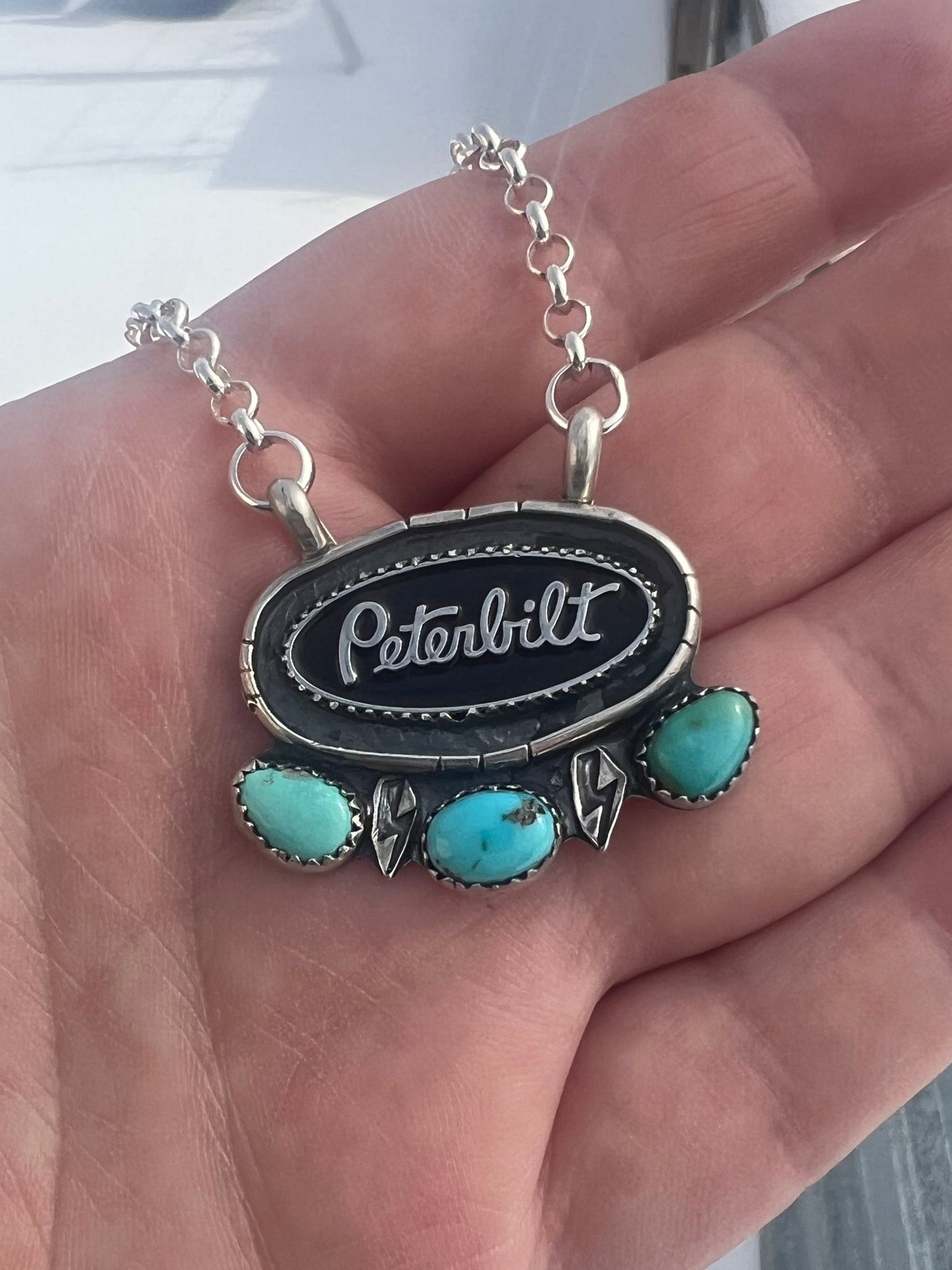 Pete turquoise necklace-Sterling Silver| 16' chain