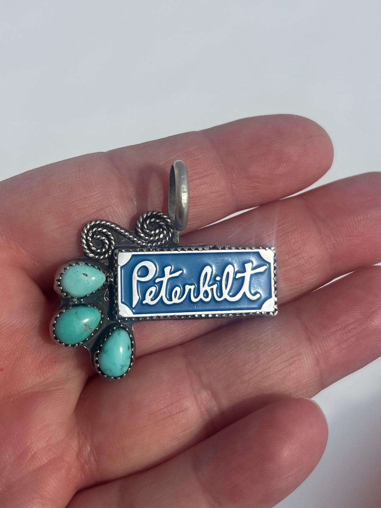 Blue Pete turquoise pendant