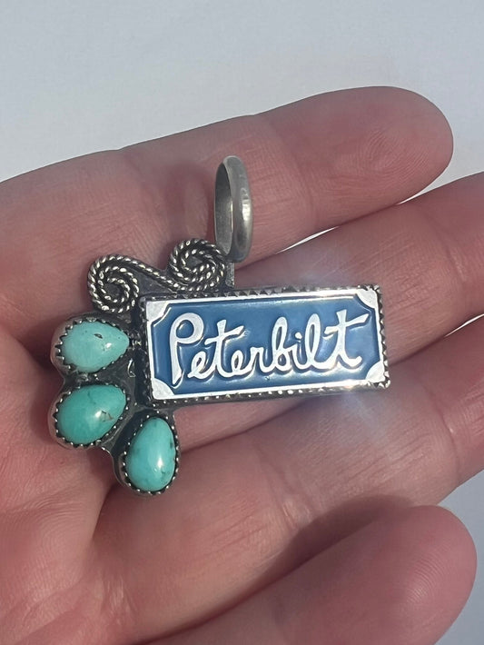Blue Pete turquoise pendant
