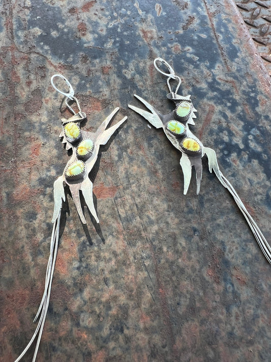 Horse Shoulder Duster Earrings