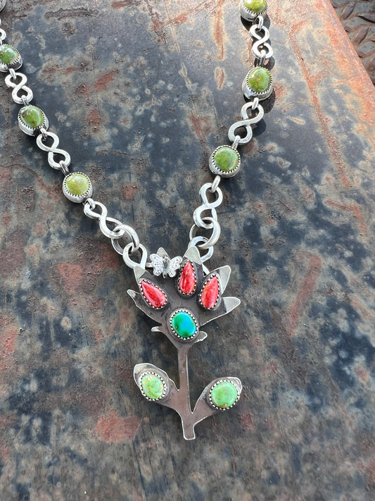 Indian Paintbrush Statement Necklace