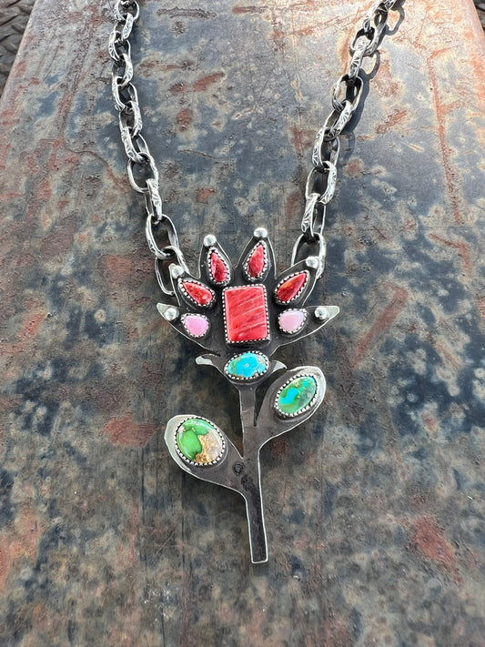 Indian Paintbrush Necklace