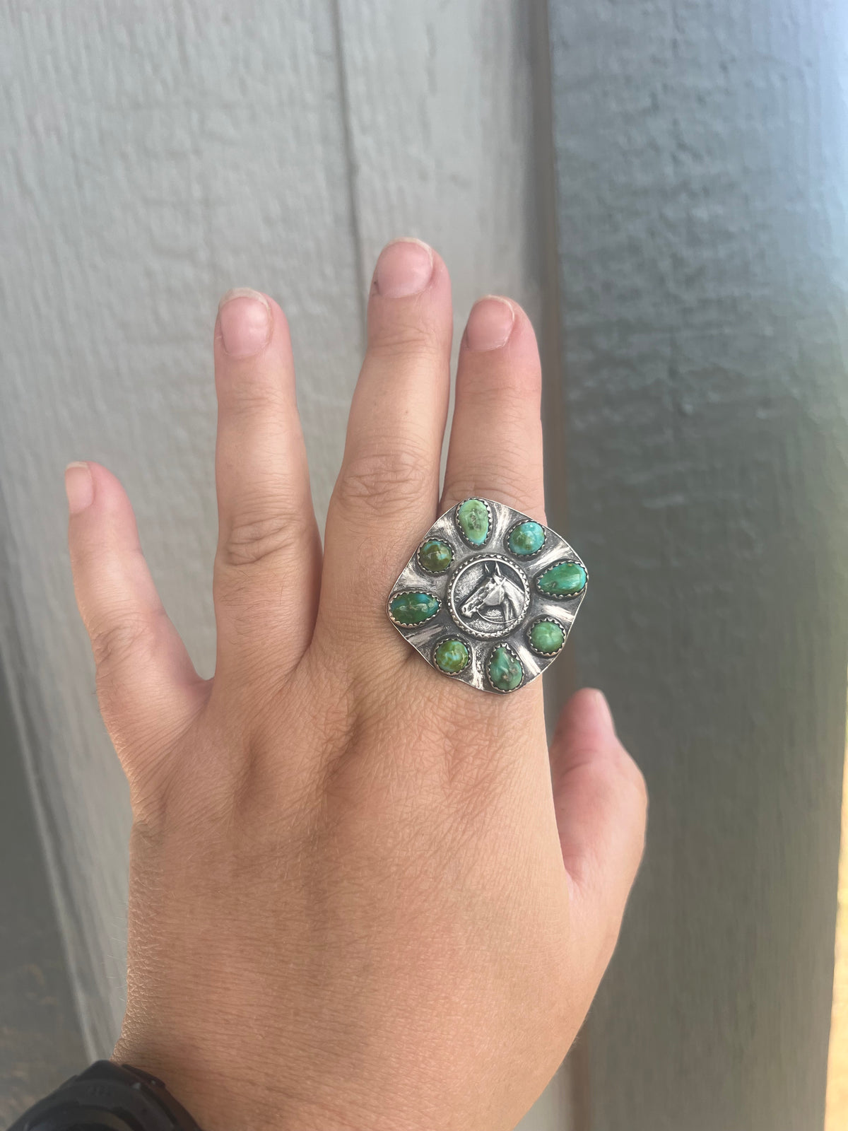 Sterling silver Horse head ring
