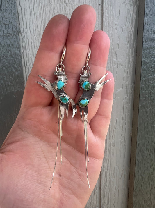 wild horse earrings with dangles